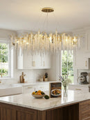 Crystal Wicker Chandelier