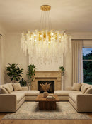 Crystal Wicker Chandelier