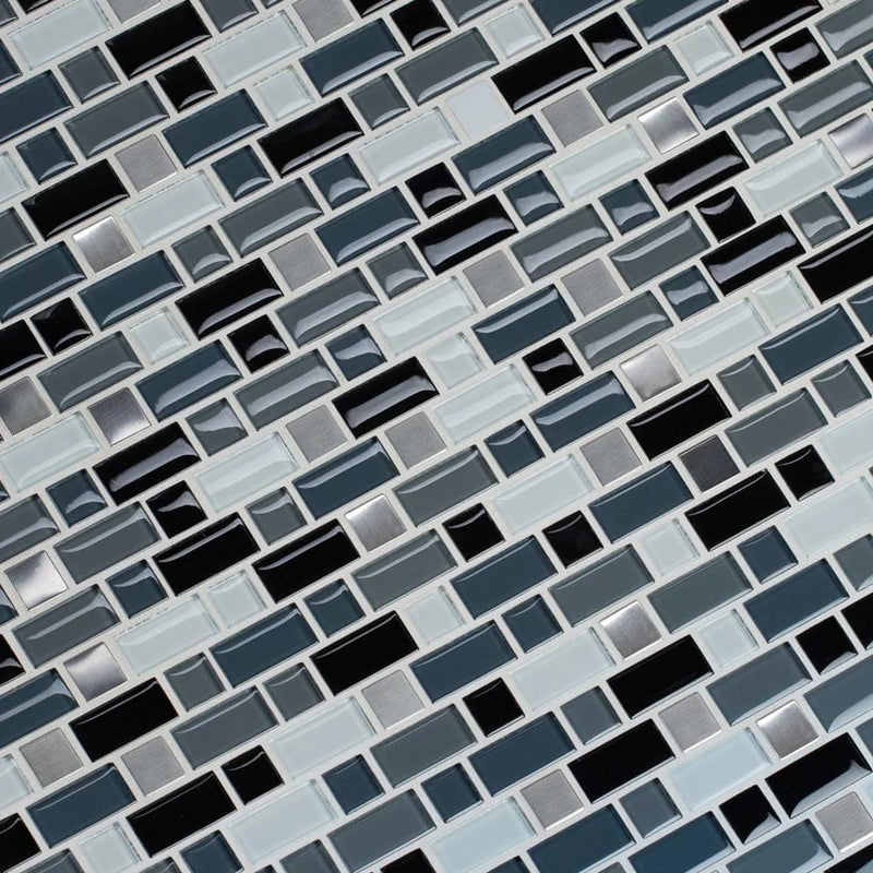 MSI Crystal Cove Blend Glass and Metal Mosaic Tile 12"x12"