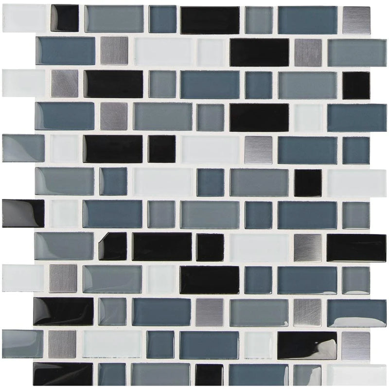 MSI Crystal Cove Blend Glass and Metal Mosaic Tile 12"x12"