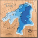 Crystal Lake in Bayfield County, WI, Near Cable by Horn Dog Maps