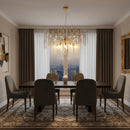 Crystal Wicker Chandelier