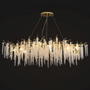 Crystal Wicker Chandelier