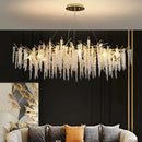 Crystal Wicker Chandelier
