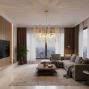 Crystal Wicker Chandelier