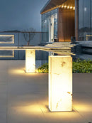 Cube Imitation Marble Landing Outdoor Light
