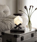 Cube Alabaster Table Lamp