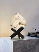 Cube Alabaster Table Lamp