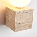 Cube Stone Travertine Wall Lamp