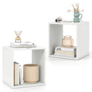 2 Cubes Stackable Bookcase for Living Room and Study-Natural by DirectDeals