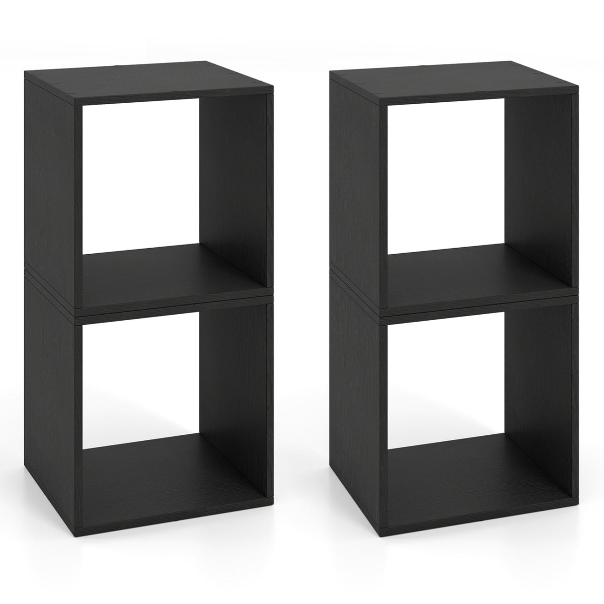 Cube Storage Organizer Set of 2 - Black Modular Bookcase, photo 5 of 8