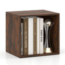 Cube Storage Organizer Stackable Open Book Shelf Wooden Display Shelving Unit