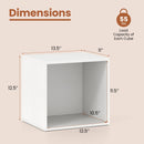 Cube Storage Organizer Stackable Open Book Shelf Wooden Display Shelving Unit