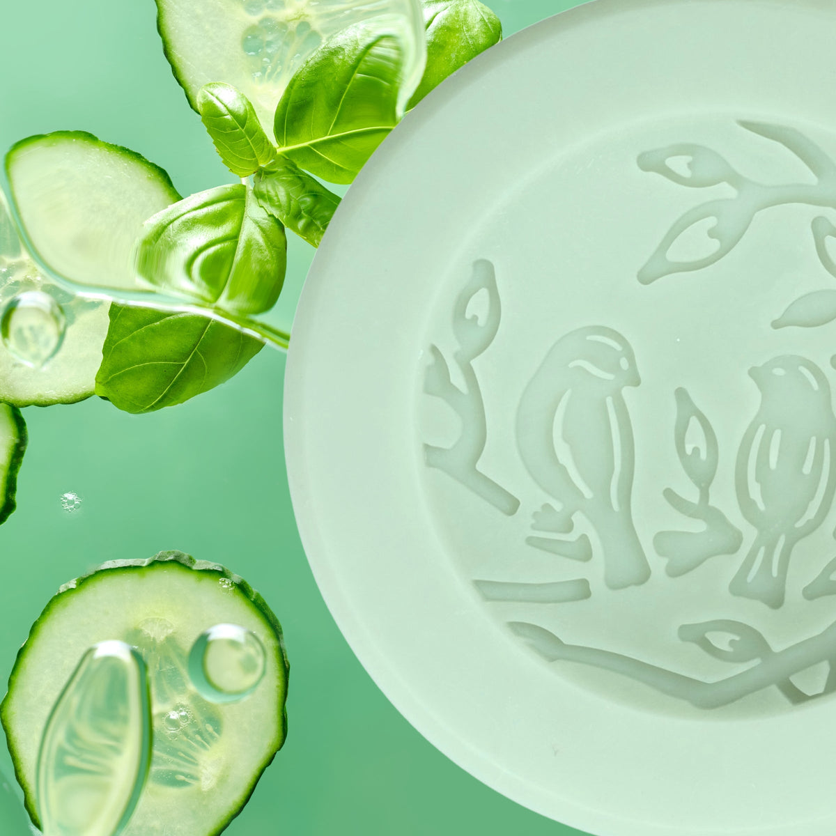 Cucumber Mint Scented Vessel - Birds, photo 3 of 4