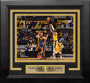 LeBron James v. Steph Curry Game-Winning Shot 2021 Play-In Tournament 8" x 10" Framed Photo by Dynasty Sports & Framing