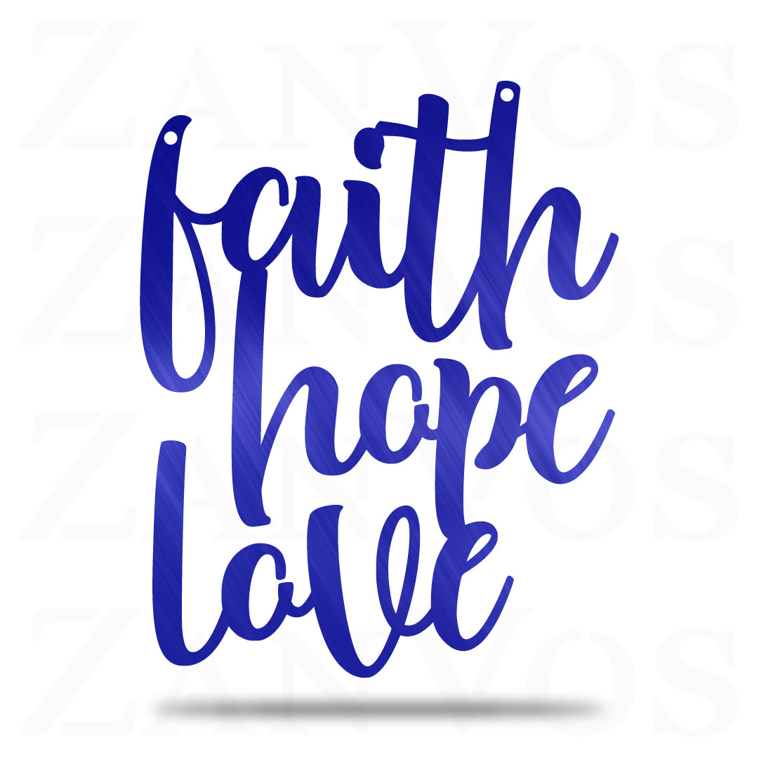 Cursive Faith Hope Love, photo 3 of 7