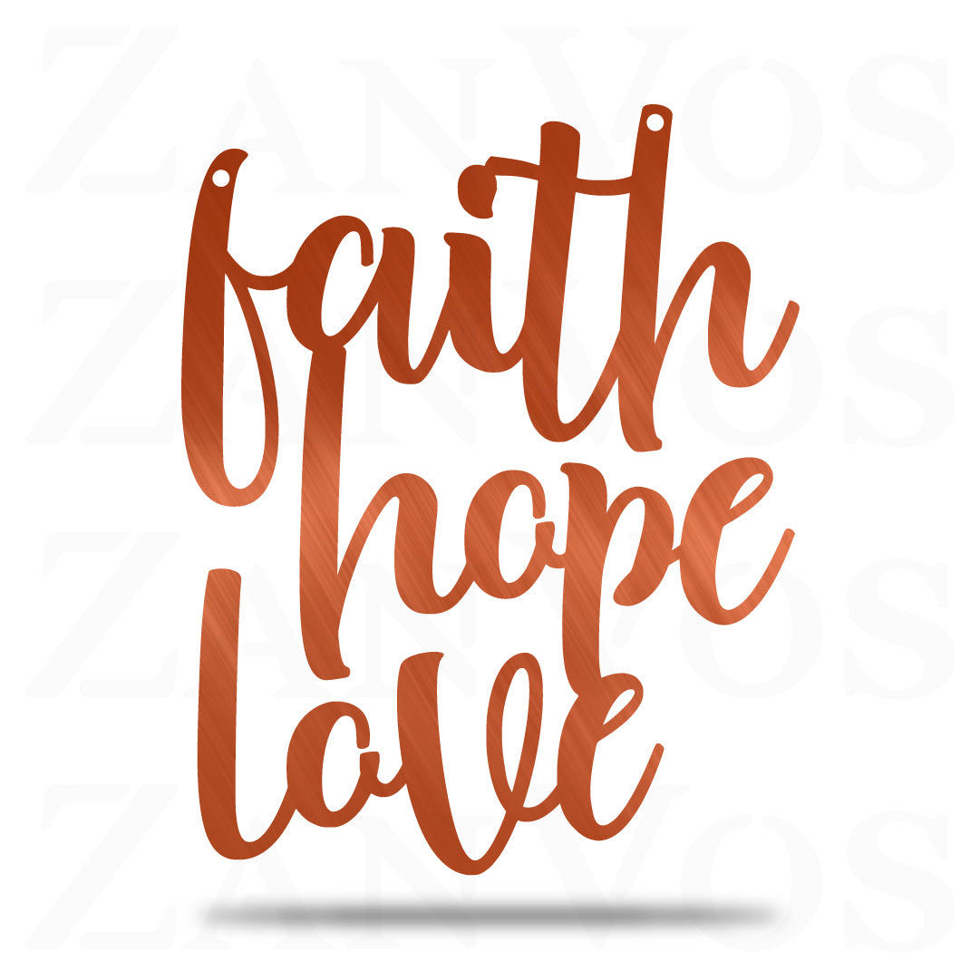 Cursive Faith Hope Love, photo 4 of 7