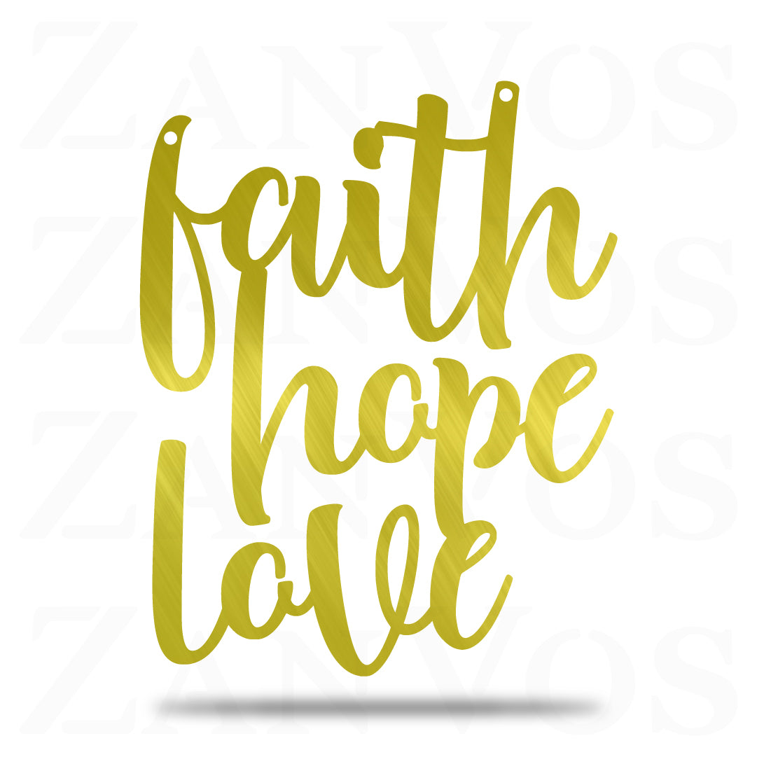 Cursive Faith Hope Love, photo 5 of 7