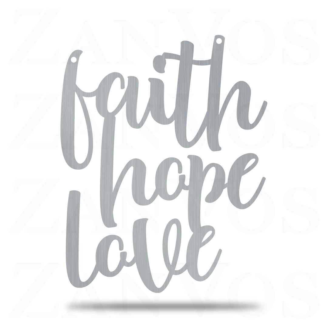Cursive Faith Hope Love, photo 6 of 7