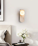 Curve Solis Travertine Wall Lamp