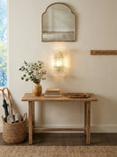 Curved Ribbed Glass Texture Wall Lamp