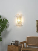 Curved Ribbed Glass Texture Wall Lamp