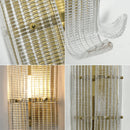Curved Ribbed Glass Texture Wall Lamp