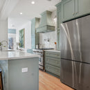 Unfinished Wood Range Hood With Curved Front and Decorative Trim - 30" 36" 42" 48" 54" and 60" Widths Available