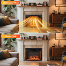 Curved Recessed Electric Fireplace Insert with Remote Control and Overheat Protection-26 Inch by LJGDeals