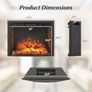 Curved Recessed Electric Fireplace Insert with Remote Control and Overheat Protection-26 Inch by LJGDeals