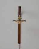 Curved Walnut Ceramic Wall Light