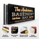 Custom Vintage Rust Basement Bar Sign III