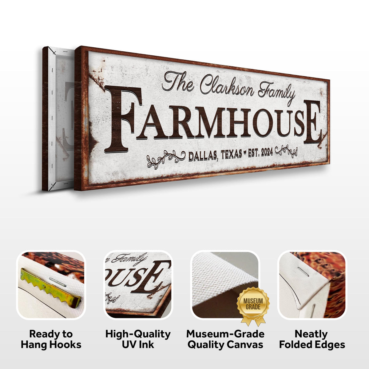 Custom Vintage Rust Farmhouse Sign, photo 4 of 7