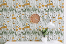 Cute Yellow Flowers Pattern Wallpaper