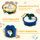 Cute Cat Tree with Flower Padded Perch for Indoor Cats by LJGDeals