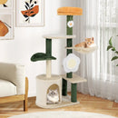 Cute Flower Cat Tree Modern Kitty Tower with Plush Top Perch-Multicolor by LJGDeals