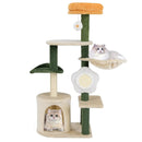 Cute Flower Cat Tree Modern Kitty Tower with Plush Top Perch-Multicolor by LJGDeals