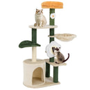 Cute Flower Cat Tree Modern Kitty Tower with Plush Top Perch-Multicolor by LJGDeals