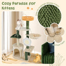 Cute Flower Cat Tree Modern Kitty Tower with Plush Top Perch-Multicolor by LJGDeals
