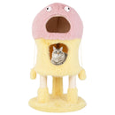 Cute Monster-Themed Cat Tower with 2 Private Condos and 3-Level Activity Center-Yellow by LJGDeals