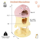 Cute Monster-Themed Cat Tower with 2 Private Condos and 3-Level Activity Center-Yellow by LJGDeals
