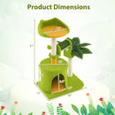 Cute Palm Cat Tree for Indoor Cats with Artificial Leaves-Green by LJGDeals