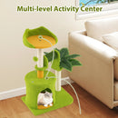 Cute Palm Cat Tree for Indoor Cats with Artificial Leaves-Green by LJGDeals