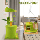 Cute Palm Cat Tree for Indoor Cats with Artificial Leaves-Green by LJGDeals