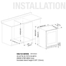 24-Inch Under-Counter Dual Zone Wine Cooler with Low-E Glass Door by KingsBottle.com