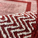 Alfa Rich Red Burgundy Washable Area Rugs for Living Room Bedroom Kitchen Dining Cotton Rug