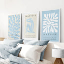 Set of 3 Blue and Beige Henri Matisse Prints by Wall Art Set