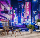 Tokyo Japan Retro 80's Synth Wave Pop Style CyberPunk Wall Mural.