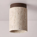 Cylinder Travertine Ceiling Light