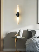 Cylindrical Alabaster Slim Wall Lamp